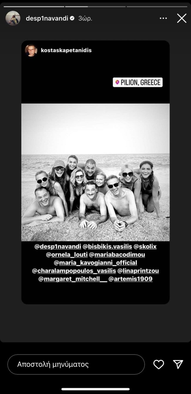 Δέσποινα Βανδή & Βασίλης Μπισμπίκης | Διακοπές στο Πήλιο με all star παρέα! Δείτε το νέο στιγμιότυπο