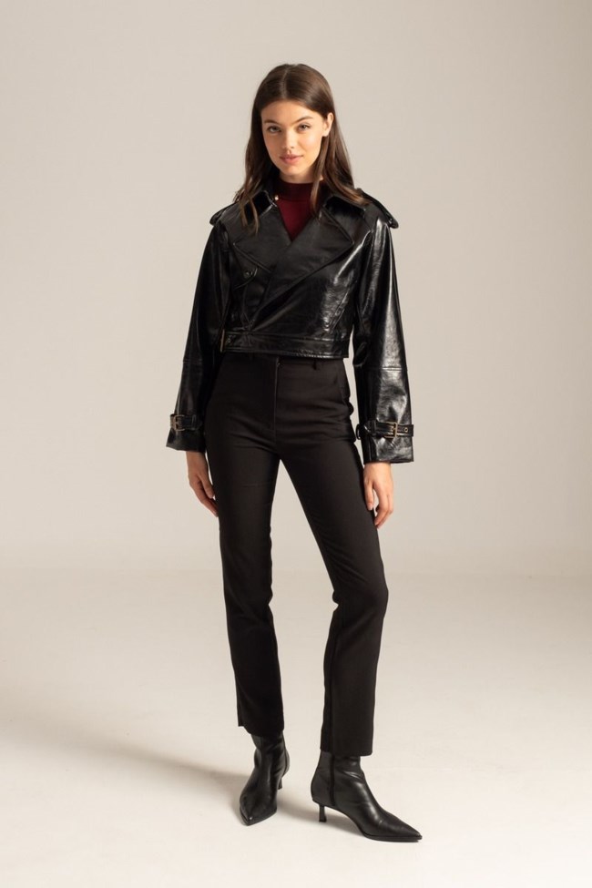 Cropped biker τζακετ δερματίνη PENELOPE Mind Matter