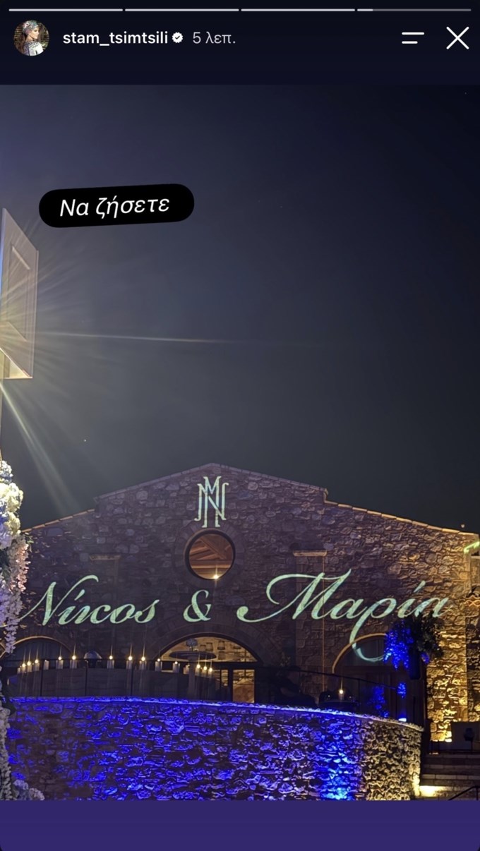 Η Σταματίνα Τσιμτσιλή σε μια εντυπωσιακή εμφάνιση σε γάμο στο πλευρό του Θέμη Σοφού
