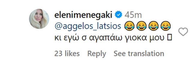 Ελένη Μενεγάκη απάντηση