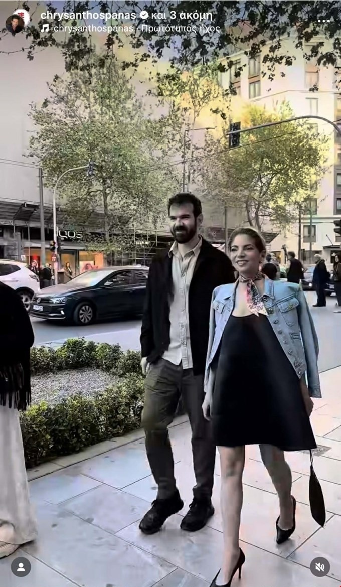 Γιάννα Αγγελοπούλου | Ο γιος της, Παναγιώτης και η σύζυγός του, Έλλη Παπαδιαμάντη σε ένα δημόσια εμφάνιση