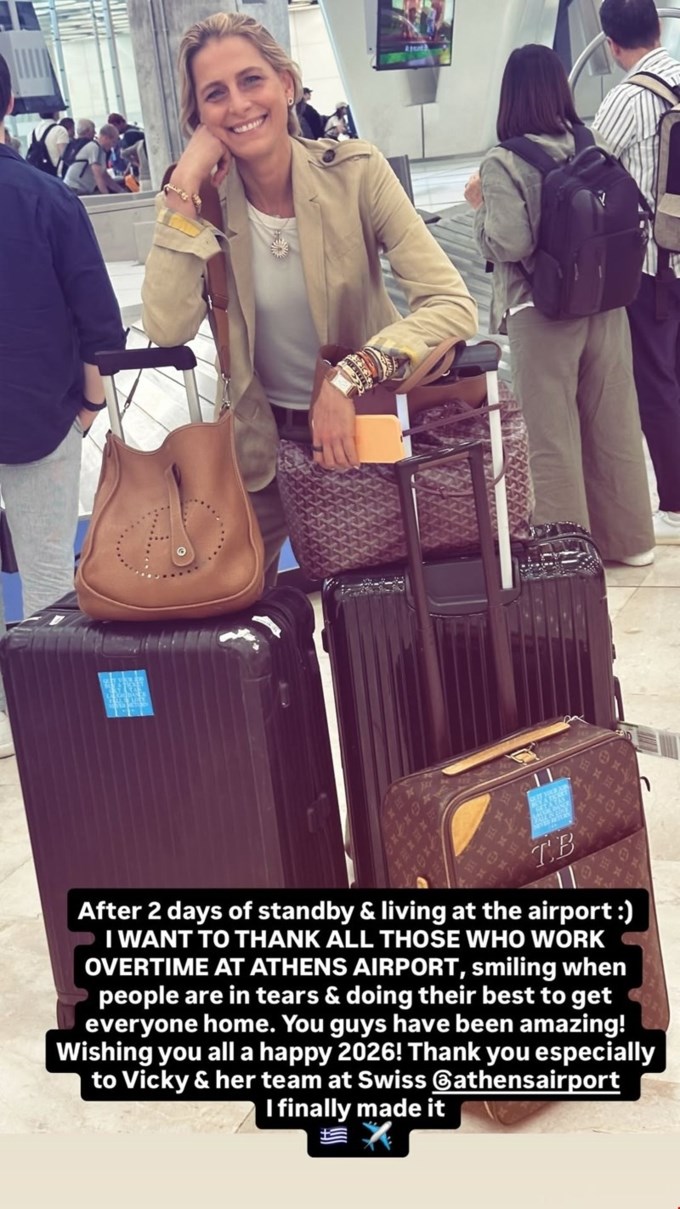 Η Τατιάνα Μπλάτνικ θύμα του blackout στο "Ελ. Βενιζέλος" - Η φωτογραφία μετά από διήμερη παραμονή στο αεροδρόμιο