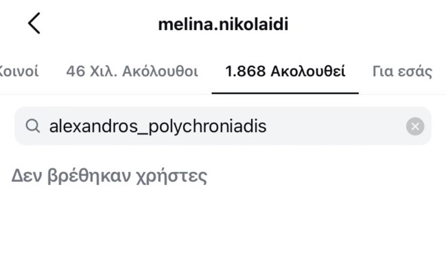 Μελίνα Νικολαΐδη & Αλέξανδρος Πολυχρονιάδης πάτησαν "unfollow" μετά τον χωρισμό