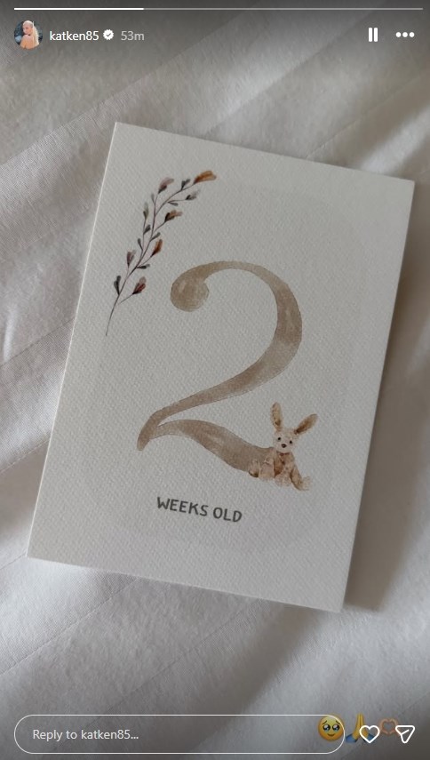 Η συμβολική ανάρτηση της Κατερίνας Καινούργιου για τις 2 εβδομάδες ζωής της κόρης της