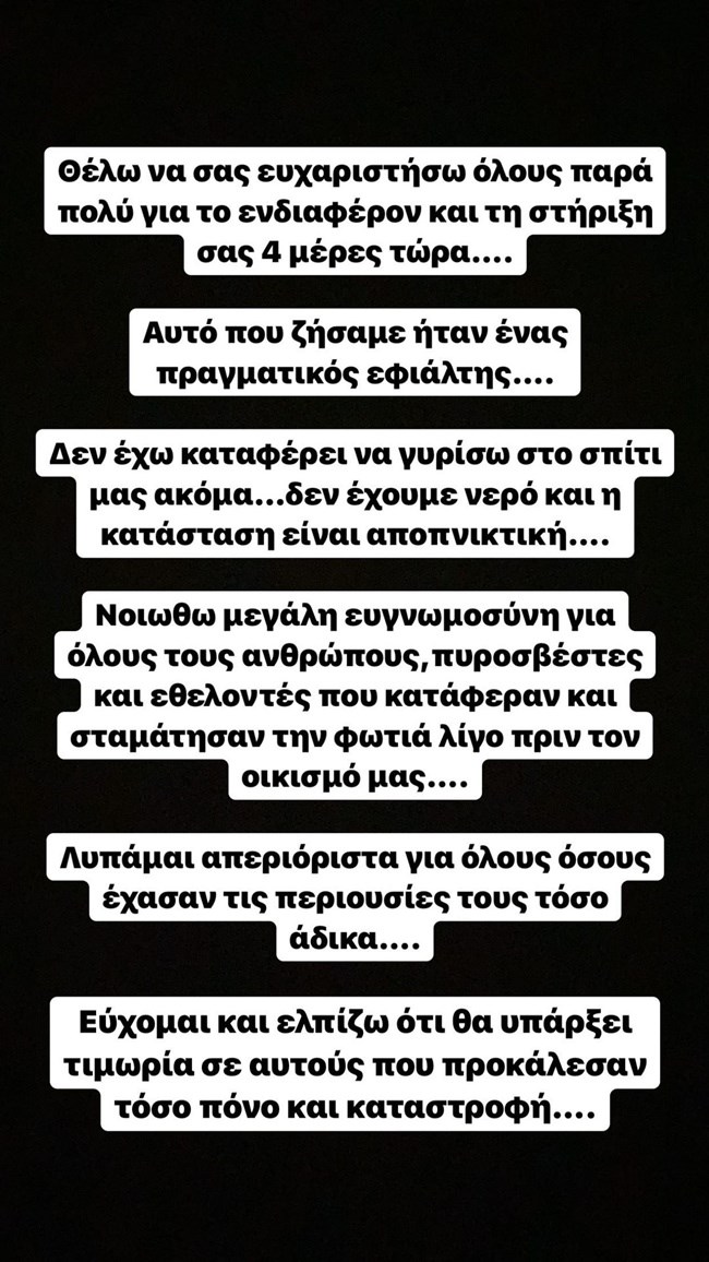 Έλενα Ασημακοπούλου instastory