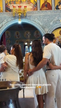 Ευρυδίκη Βαλαβάνη – Γρηγόρης Μόργκαν: Βάφτισαν τον γιο τους