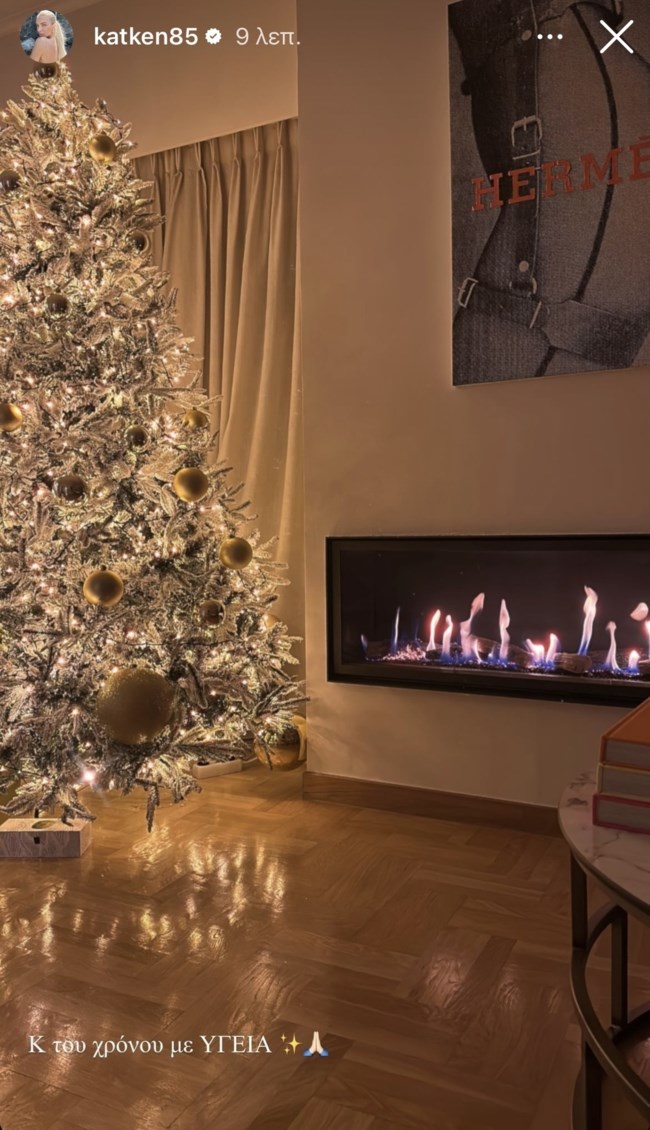 Στόλισε για τα Χριστούγεννα η Κατερίνα Καινούργιου