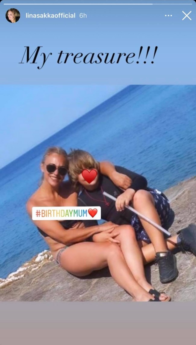 Λίνα Σακκά και γιός