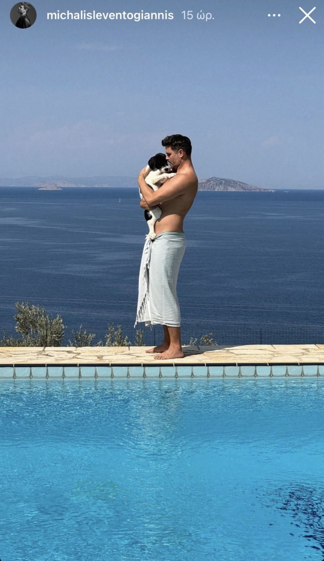 O Μιχάλης Λεβεντογιάννης βάζει φωτιά στο Instagram φορώντας μόνο την πετσέτα του