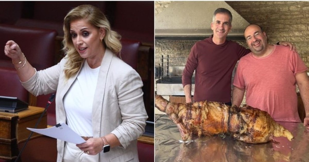 Η Ραλλία Χρηστίδου επικρίνει τον Μπακογιάννη επειδή φωτογραφήθηκε με ψημένο αρνί: 