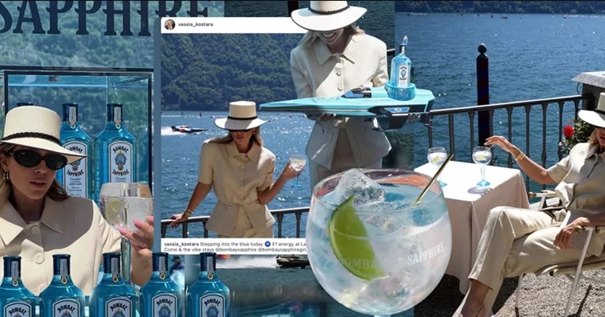 Η Βάσια Κωσταρά με το Bombay Sapphire στο Grand Prix 2026 της E1 στη Villa d’Este