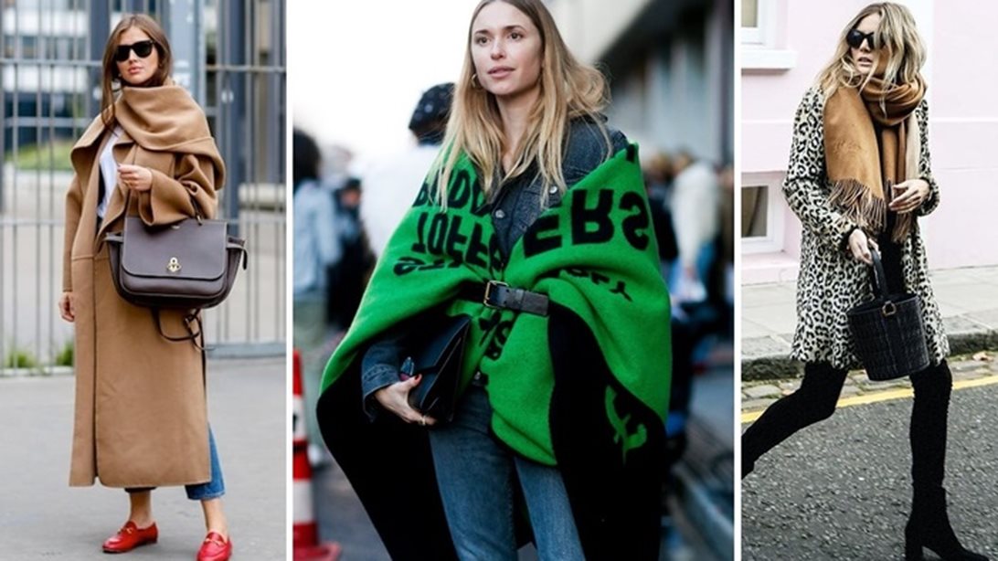 Blanket Scarf: O streetstyle οδηγός για να φορέσεις το oversized μάλλινο κασκόλ
