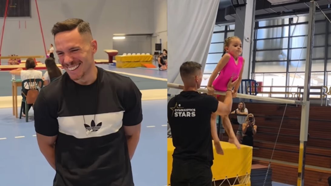 Συγκινημένος ο Λευτέρης Πετρούνιας - Η Σοφία Πετρούνια εντυπωσιάζει σε αγώνες ενόργανης (Βίντεο)