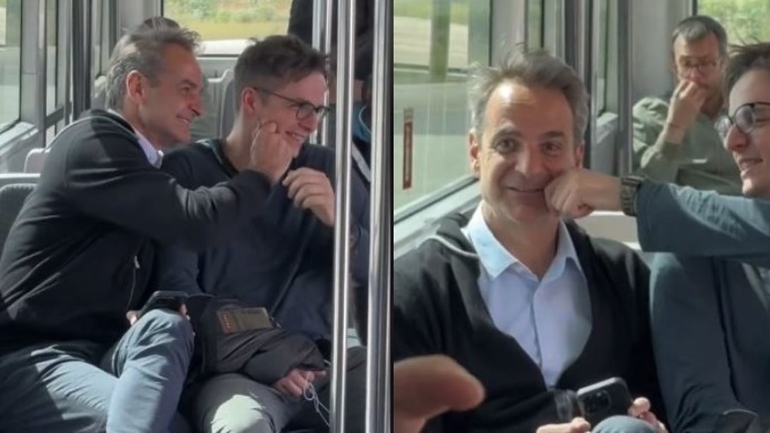 Νέο backstage Tik Tok του Μητσοτάκη | Ζουλάει τα μάγουλα του γιου του και αστειεύεται με το Μυτιλήνη-Λέσβος