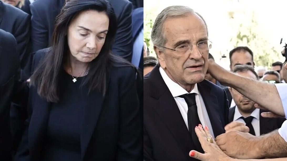 Καταρρακωμένοι ο Αντώνης και η Γεωργία Σαμαρά στην κηδεία της κόρης τους