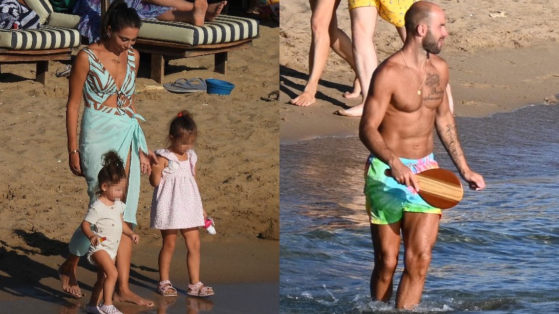 Ολυμπία Χοψονίδου &amp; Βασίλης Σπανούλης | Στιγμές δροσιάς παρέα τα 6 τους παιδιά