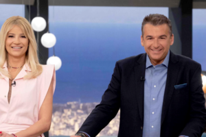 Φαίη Σκορδά & Γιώργος Λιάγκας | Στα γυρίσματα του τρέιλερ για "Το Πρωινό" - Δείτε την φωτογραφία