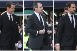 H άφιξη της Άννας Μαρίας στην κηδεία του τέως Βασιλιά Κωνσταντίνου