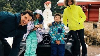 Σάκης Ρουβάς – Κάτια Ζυγούλη: Με τα παιδιά τους στα χιόνια!
