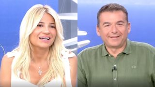 Φαίη Σκορδά και Γιώργος Λιάγκας σχολιάζουν τις φήμες περί τηλεοπτικού &quot;χωρισμού&quot;: &quot;Θα πάρω το πριόνι να κόψουμε το τραπέζι&quot;
