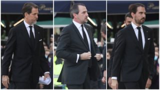 Παύλος, Νικόλαος και Φίλιππος στην κηδεία του τέως Βασιλιά Κωνσταντίνου