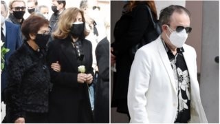 Τελευταίο αντίο στον Τάκη Βουγιουκλάκη: Τραγική φιγούρα η σύζυγός του, Έφη Πίκουλα