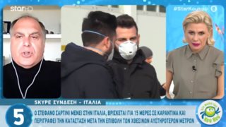 Στέφανο Σαρτίνι: Η καθημερινότητα στην Ιταλία εν μέσω της κρίσης λόγω του κορονοϊού