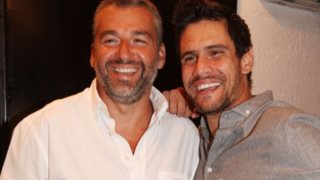 Γιώργος Λιάγκας και Δημήτρης Ουγγαρέζος στην πρώτη βραδινή έξοδο μετά την ανακωχή