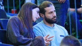 Δανάη Βαρθολομάτου &amp; Κωνσταντίνος Βασάλος απόλαυσαν μαζί τον αγώνα του Νόβακ Τζόκοβιτς