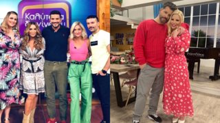 Χάρης &amp; Αντελίνα Βαρθακούρη μοιράστηκαν την "πίτα" με τη Ναταλία Γερμανού