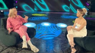 Η Ματίνα Νικολάου και ο Αντώνης Βλοντάκης στην εκπομπή &quot;Μαμά-δες&quot; με την Τζένη Θεωνά