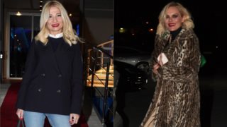 Οι κυρίες της ψυχαγωγίας στην κοπή της πρωτοχρονιάτικης πίτας του ΣΚΑΪ