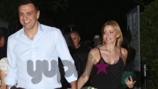 Τζένη Μπαλατσινού &amp; Βασίλης Κικίλιας: Νυχτερινή έξοδος για δυο! Πού τους εντόπισε ο φωτογραφικός φακός;