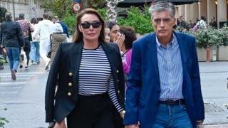 Η Τατιάνα Στεφανίδου και ο Νίκος Ευαγγελάτος  χέρι - χέρι στην Αθήνα