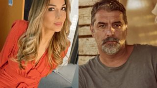 Δέσποινα Βανδή και Βασίλης Μπισμπίκης αγκαλιά στα Εξάρχεια