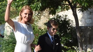 Τζένη Μπαλατσινού &amp; Βασίλης Κικίλιας: Οι πρώτες φωτογραφίες από τον γάμο τους στον Λυκαβηττό