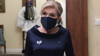 Μαριάννα Βαρδινογιάννη | Η εμφάνισή της στο Προεδρικό Μέγαρο με δημιουργία Celia Kritharioti