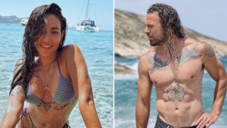 Η Ευρυδίκη Βαλαβάνη φωτογραφίζει τον Γρηγόρη Μόργκαν στις διακοπές τους