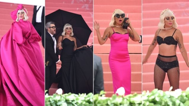 Lady Gaga: Άλλαξε 4 φορές στο ροζ χαλί του Met Gala
