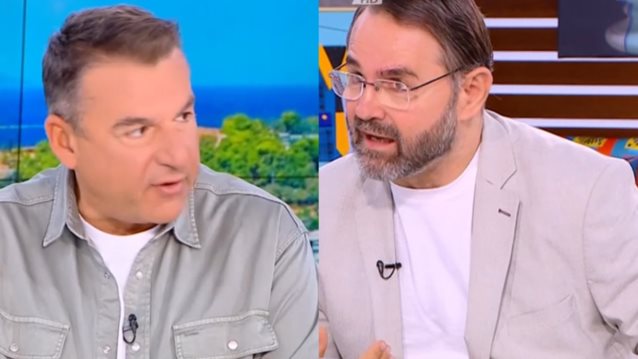 Ενοχλημένος ο Γιώργος Λιάγκας με την κίνηση του Σταύρου Μπαλάσκα να σηκώσει τη μπλούζα του on air: "Δεν ήταν ωραίο"