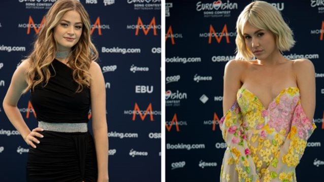 Στεφανία Λυμπερακάκη + Έλενα Τσαγκρινού: Ποιους Έλληνες σχεδιαστές επέλεξαν για το turquoise χαλί της Eurovision