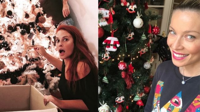 Διάσημοι Έλληνες: Υποδέχονται τα Χριστούγεννα &amp; ποζάρουν μπροστά στα στολισμένα δέντρα τους!
