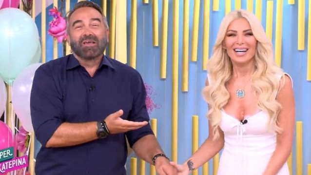 &quot;Δυο ξένοι&quot; η Κατερίνα Καινούργιου και ο Γρηγόρης Γκουντάρας σε κοινωνική εκδήλωση