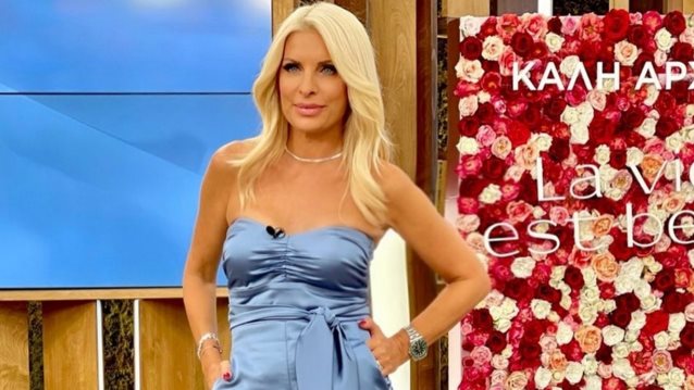 Η Ελένη Μενεγάκη με το πιο όμορφο φλοράλ μίντι φόρεμα για το φθινόπωρο