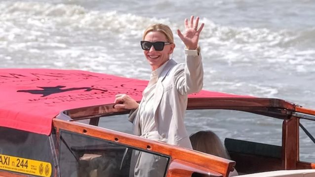 Cate Blanchett | Chic άφιξη στη Βενετία για τη νέα της ταινία σε συμπαραγωγή με τη Saint Laurent Productions