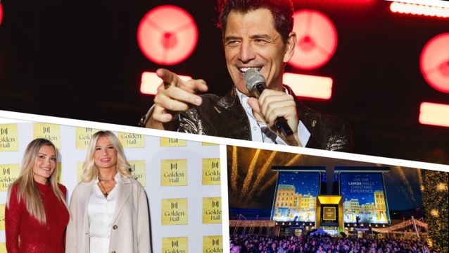 Σάκης Ρουβάς &amp; Φαίη Σκορδά υποδέχθηκαν τα Χριστούγεννα στο Golden Hall