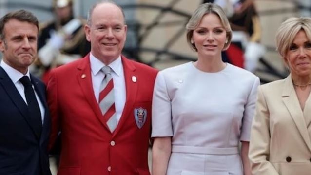 Πρίγκιπας Αλβέρτος και πριγκίπισσα Σαρλίν: Καλωσορίζουν το ζεύγος Μακρόν μετά το περιβόητο χαστούκι