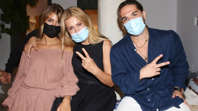 Νατάσα Θεοδωρίδου, Χριστιάνα Μπέτα και Χρήστος Μάστορας μαζί στην Μύκονο