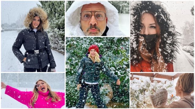 Instagram Report | Οι Έλληνες celebrities παίζουν με τα χιόνια!