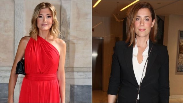 Η Εύα Αντωνοπούλου και η Ράνια Τζίμα με το ίδιο κοστούμι σε πράσινο lime χρώμα